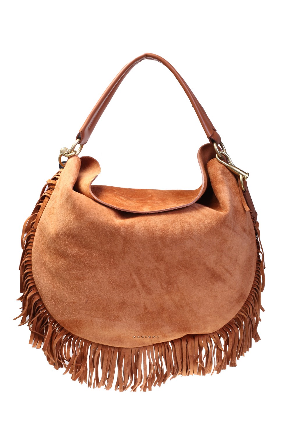 shop ORCIANI  Borsa: Orciani Borsa Pong Naif Fringe a spalla in suede con tracolla.
Due tasche interne aperte
Chiusura con bottone magnetico
Tracolla regolabile rimovibile
Dettagli in finitura ottone lucido
Dimensioni: larghezza: 42 cm, altezza: 35 cm, profondità: 1.5 cm.
Composizione: 100% pelle bovina.
Fodera: 50% poliammide 50% poliuretano.
Fabbricato in Italia.. B02132 NFG-AMBRA number 5482087